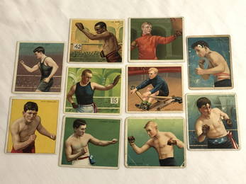 (10)1910 T218 Cigarette Boxing Cards - Joe Gans, Dave