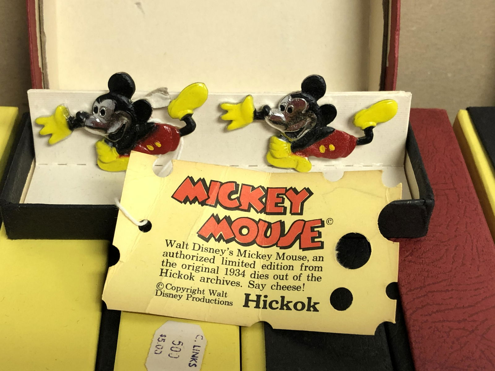 (12)Hickok Disney Mickey Mouse Cuff Links - Original (1 of 4)