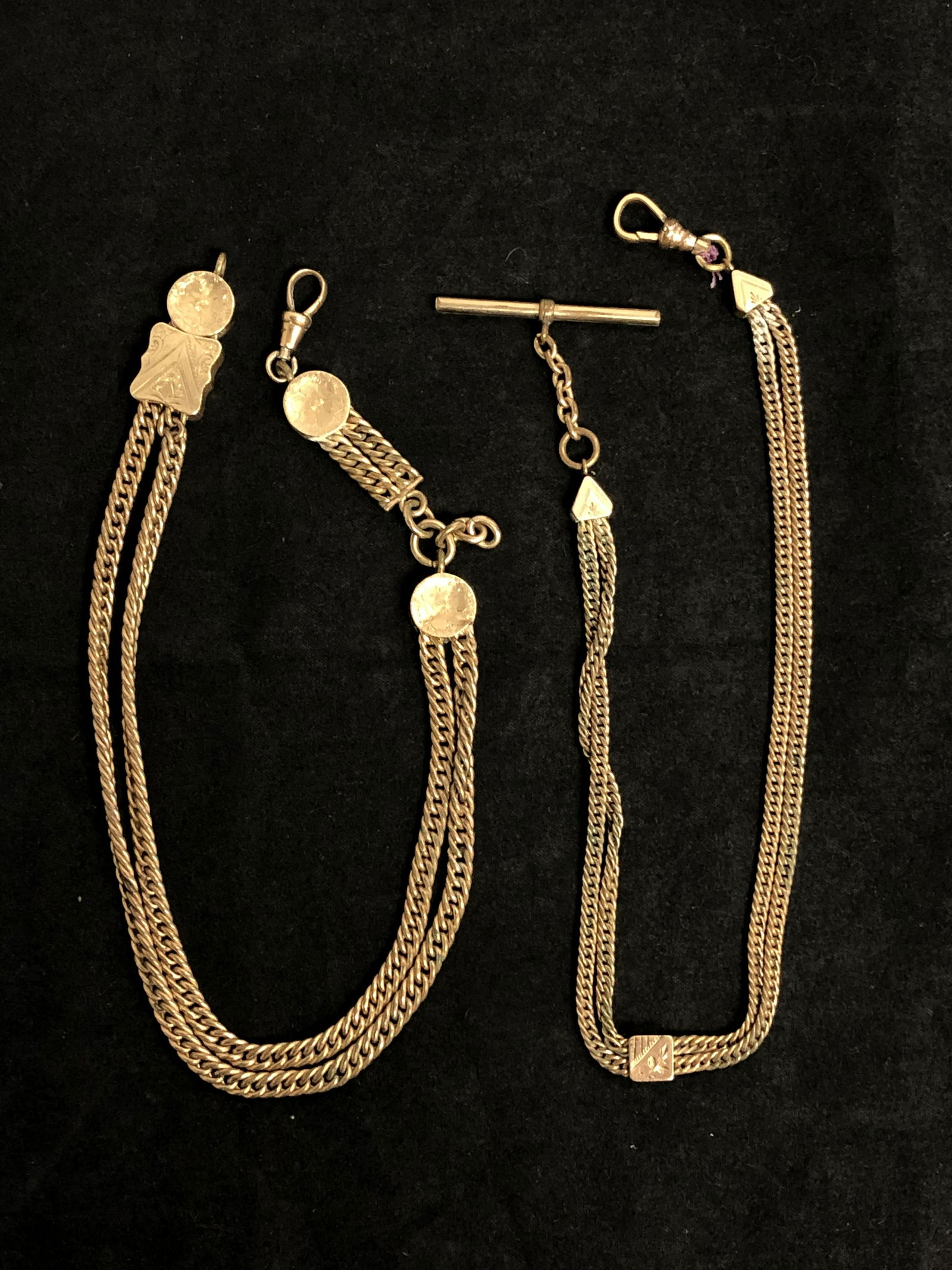 (2)Victorian Pocket Watch Fobs, 12'' Length (1 of 4)