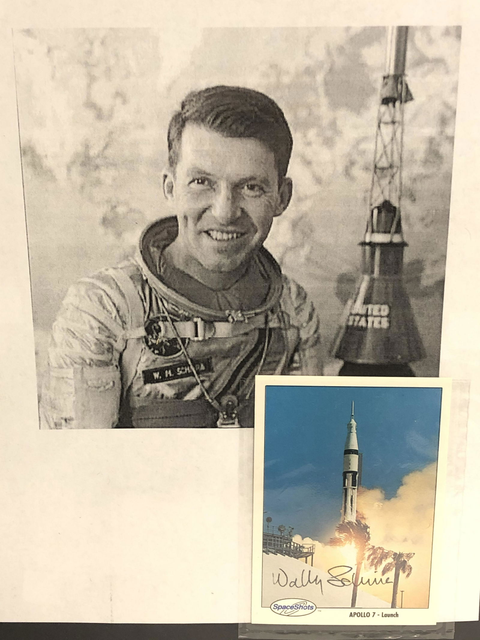 Autographed Card Apollo 7 'Walter Schirra' (1 of 3)