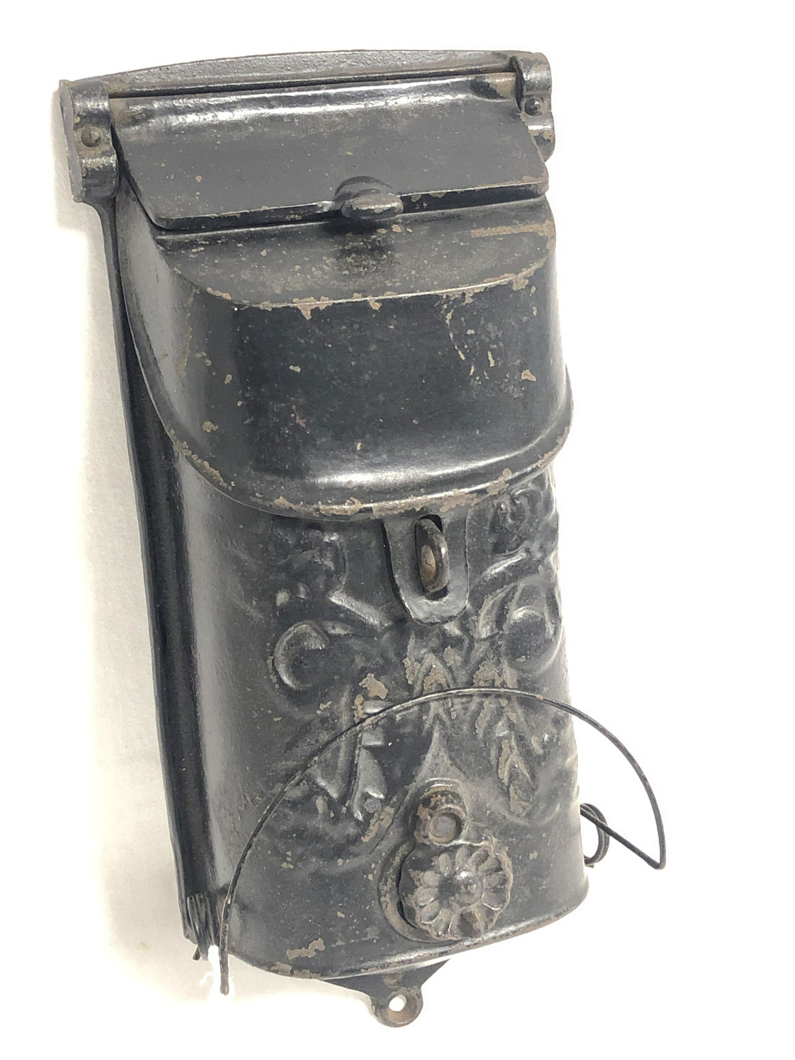 Early Cast Iron Mailbox, 5.5'' x 12'' - MB2 on Lid (1 of 6)