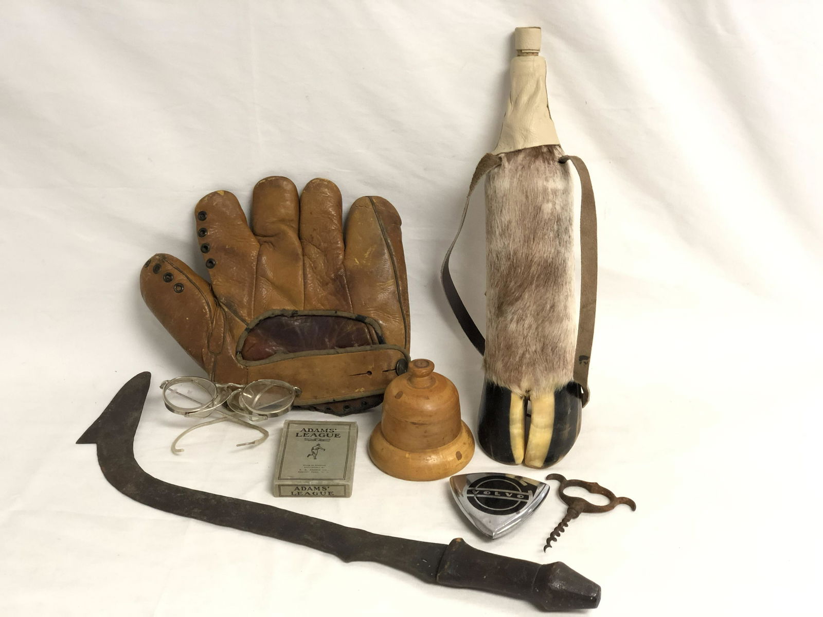 Vtg Tray Lot - Baseball Glove, Volvo Emblem, More - Vtg (1 of 10)
