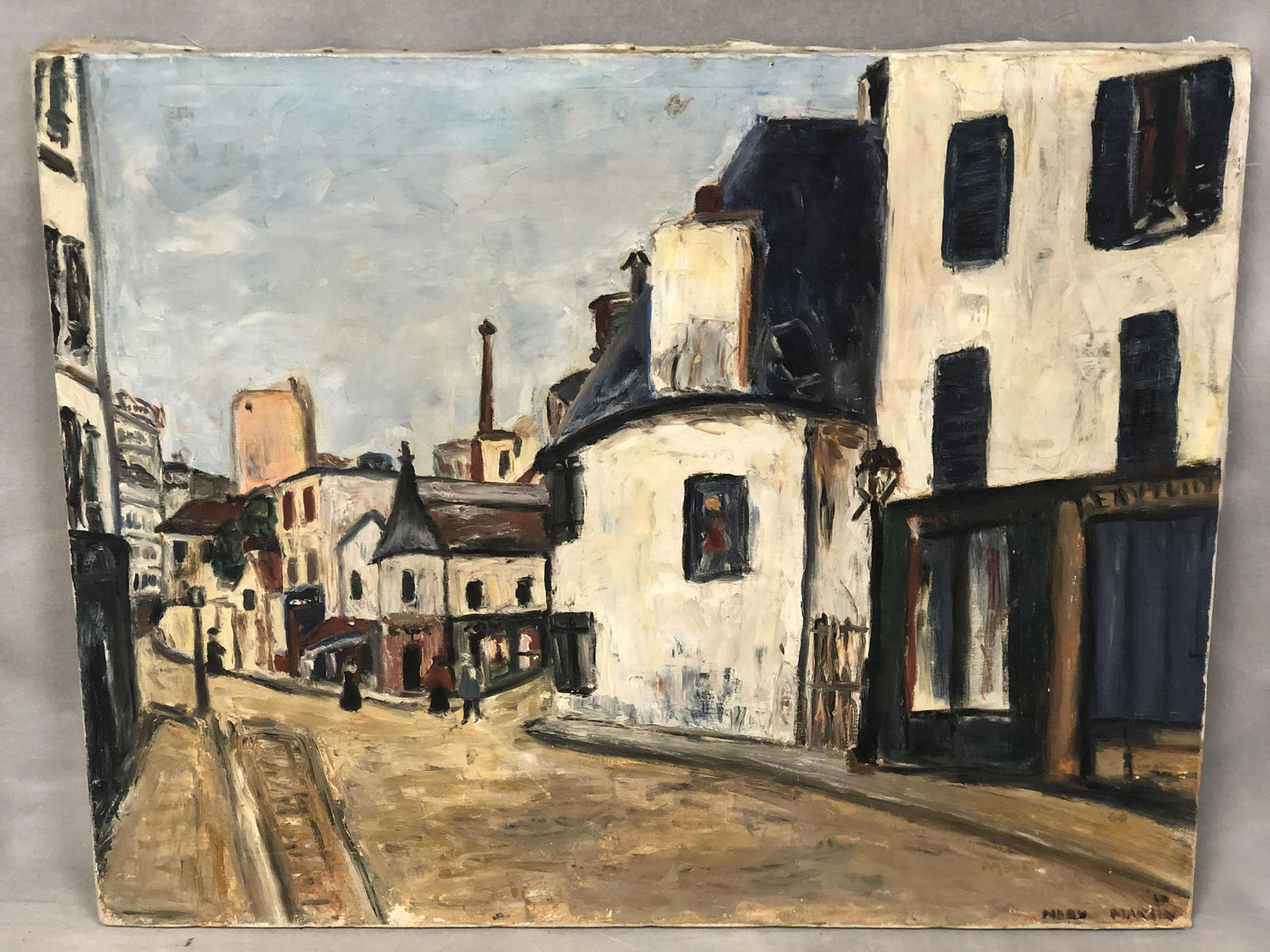 1958 Signed 'Mary Martin' Oil on Canvas - 25'' x 19.5'': 1958 Signed 'Mary Martin' Oil on Canvas - 25'' x 19.5''