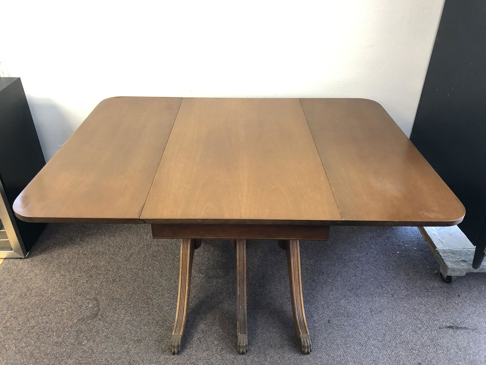 1930s Duncan Phyfe DropLeaf Table - Brass Claw Feet (1 of 7)