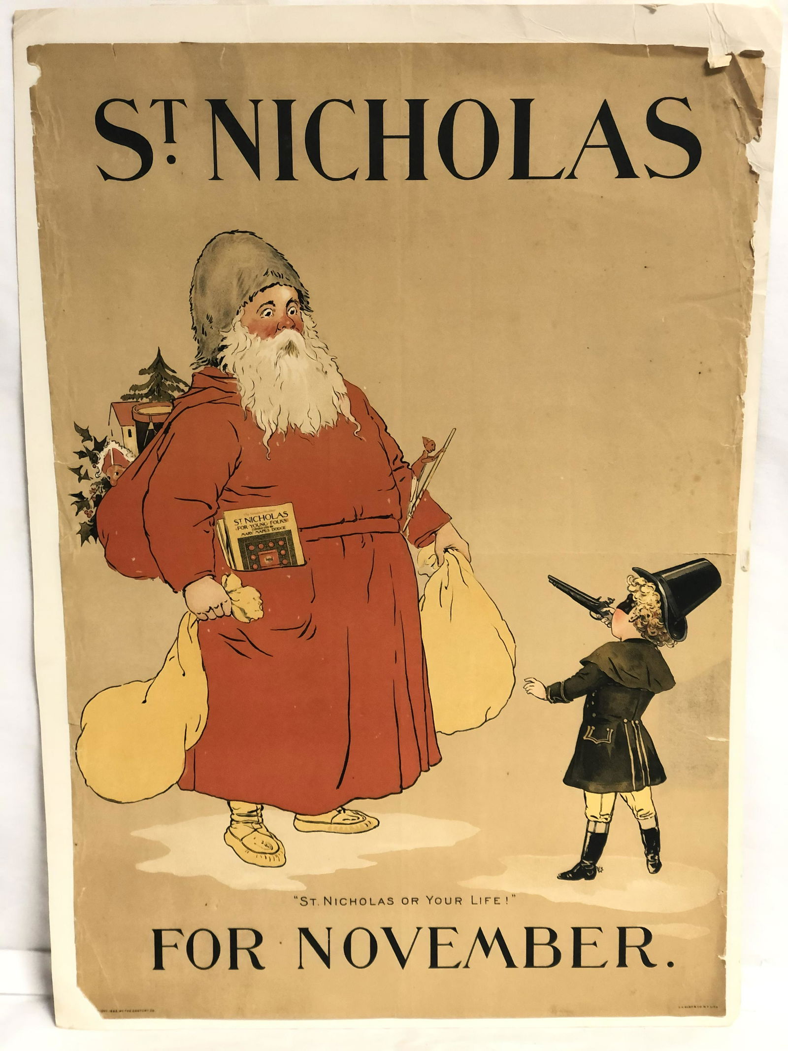 1895 St.Nicholas For November Lithograph - Dated 1895 (1 of 4)