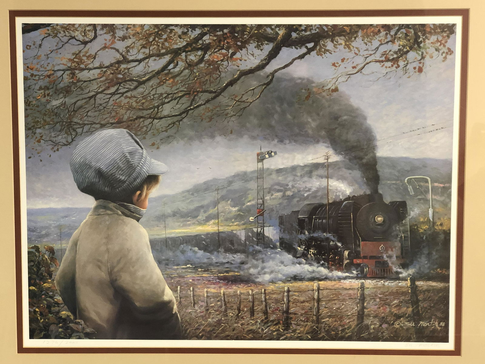 Signed #d Train Lithograph, ''Su Martin'' - 'Waiting (1 of 5)