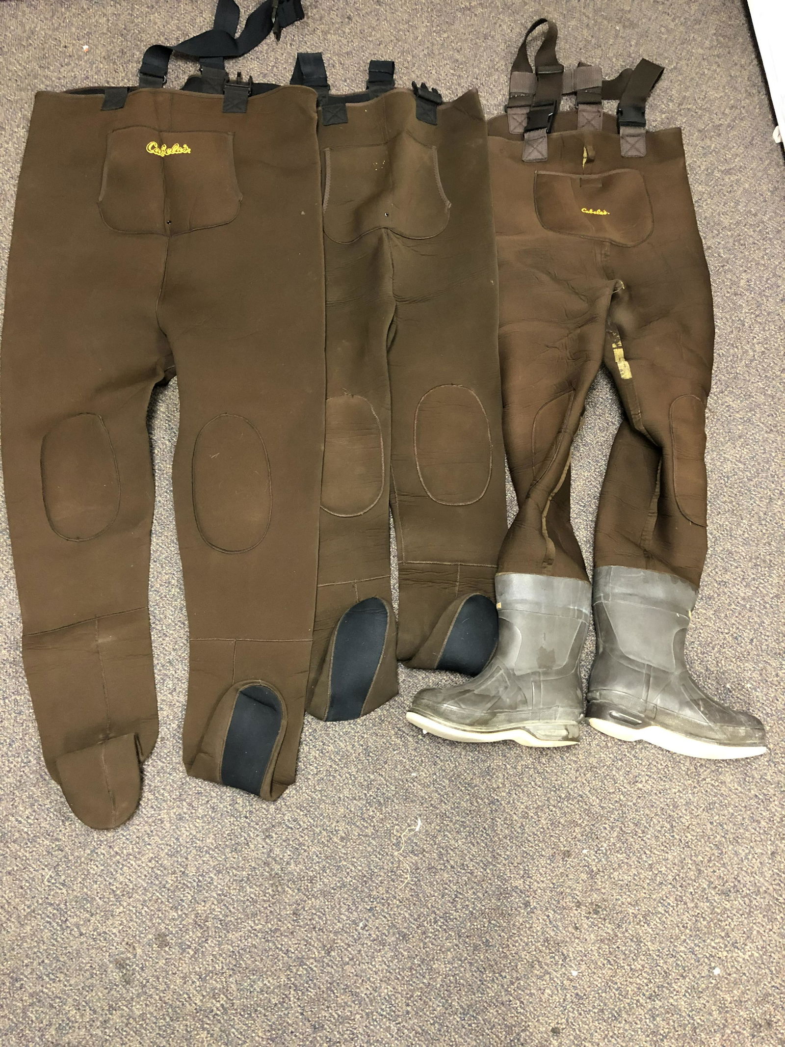 (3)Prs Neoprene Cabela Waders , 1 Has Boots - Built in (1 of 6)