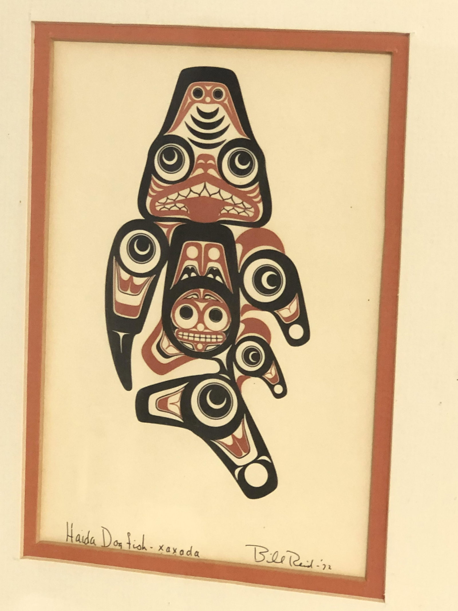 Bill Reid Haida Dog Fish Lithograph - 1972, Framed (1 of 2)