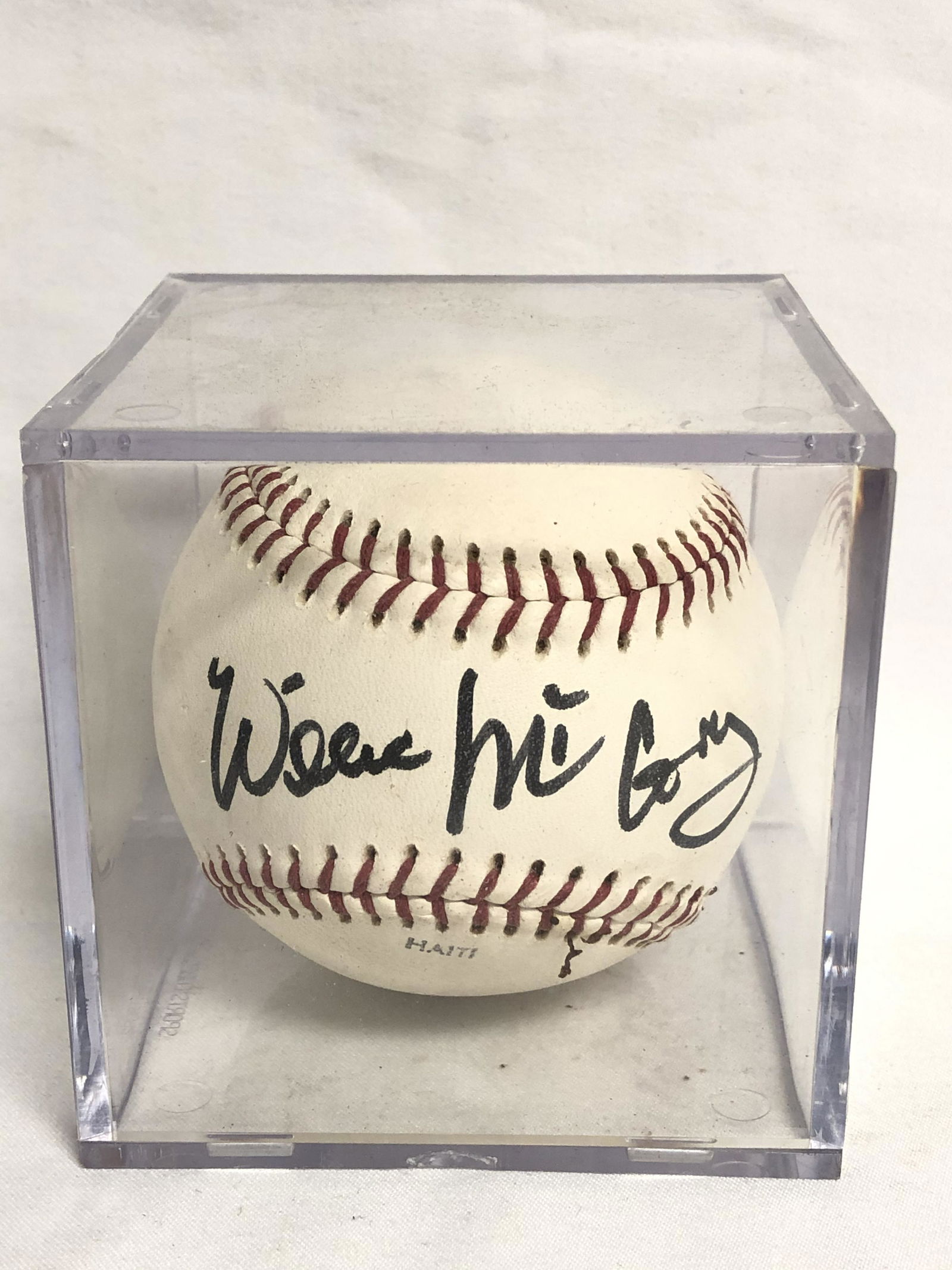 Autographed Willie McCovey Baseball - In Display Case, (1 of 4)