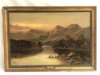 19thC Henry Bates (1875-1922)Oil on Canvas - Signed