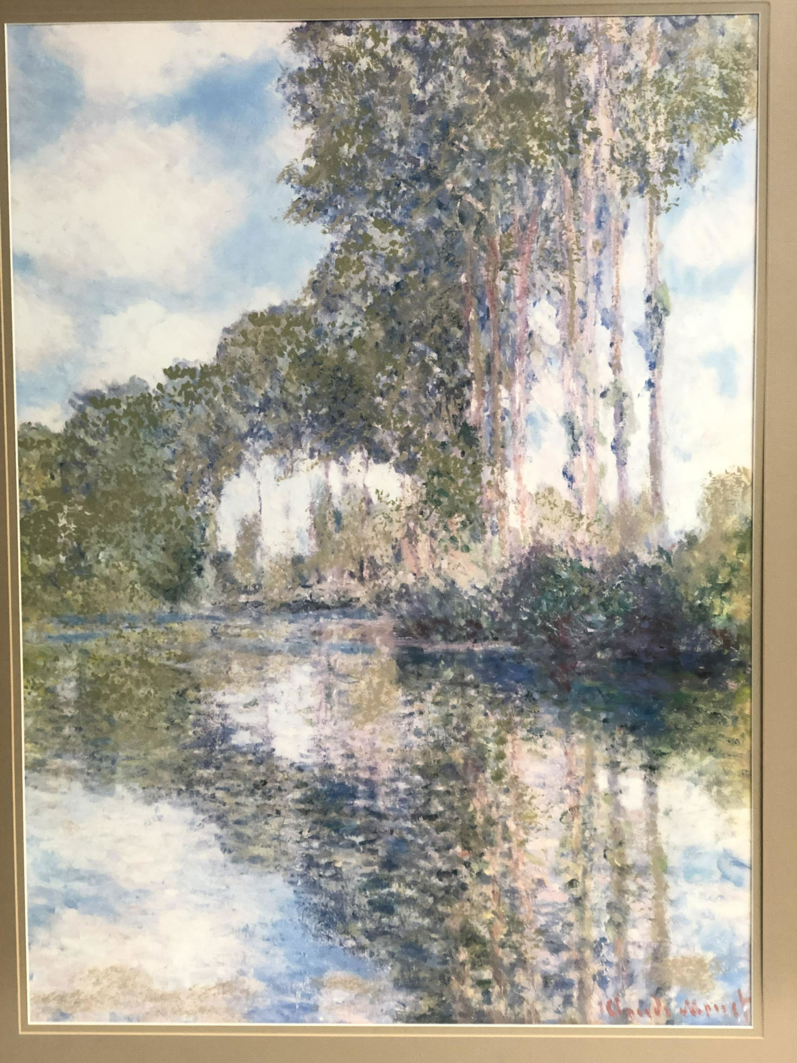 Claude Monet Poplar Trees Lithograph - Framed 25'' x (1 of 4)