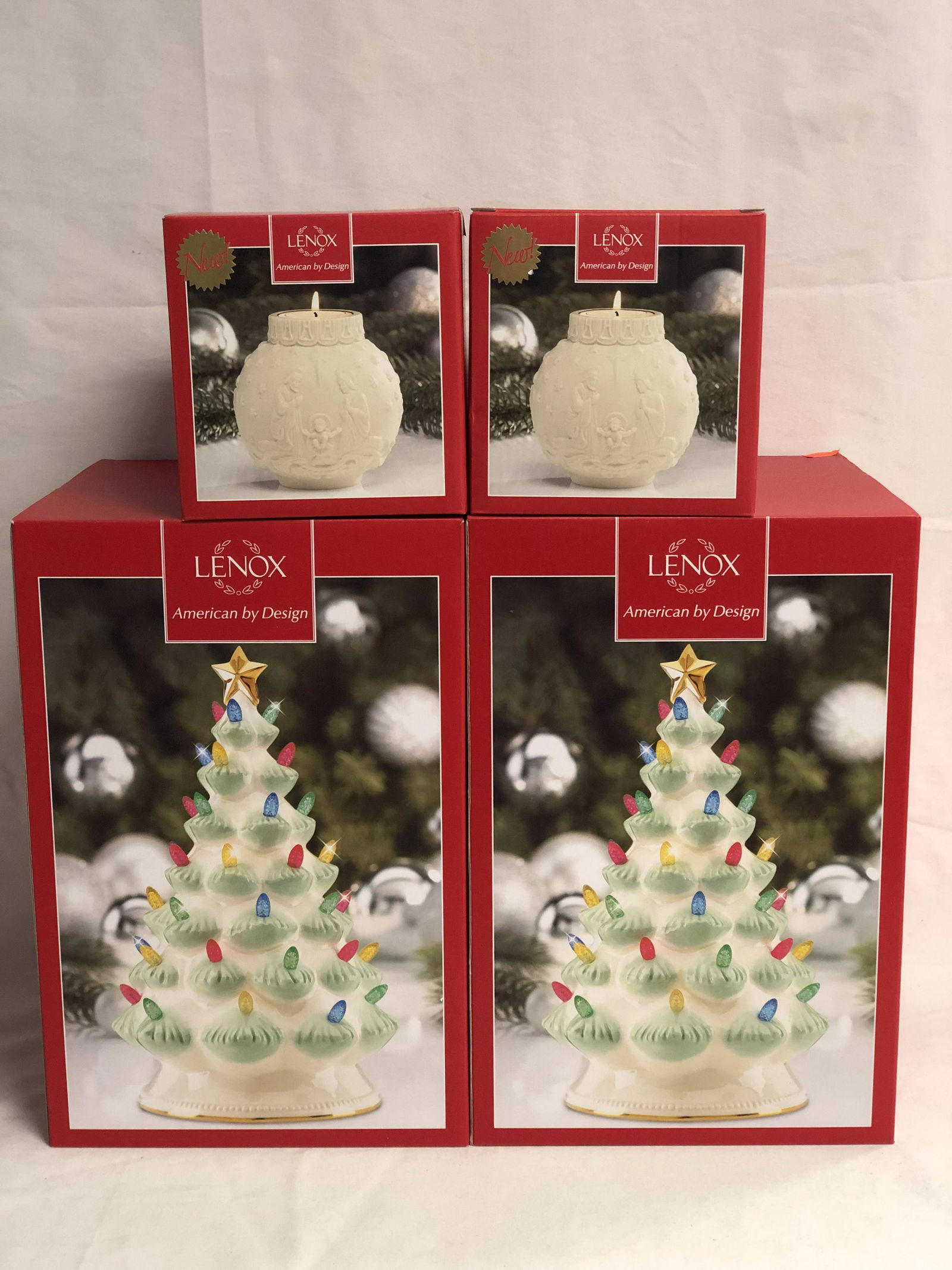 Pr Lenox Lighted Christmas Trees & Candles - Original (1 of 3)