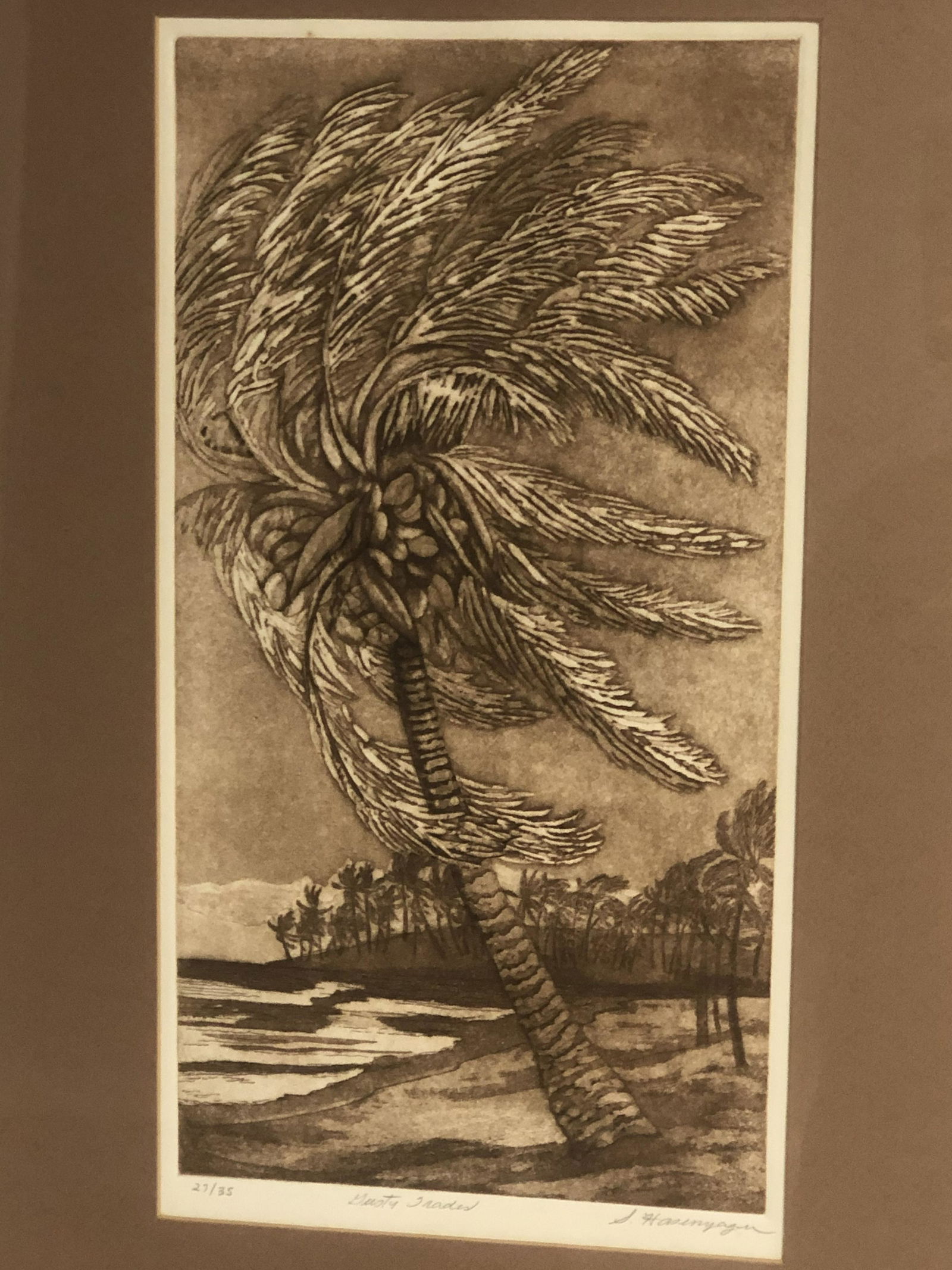 Signed Shirley Hasenyager Hawaiian Block Art - Pencil (1 of 5)