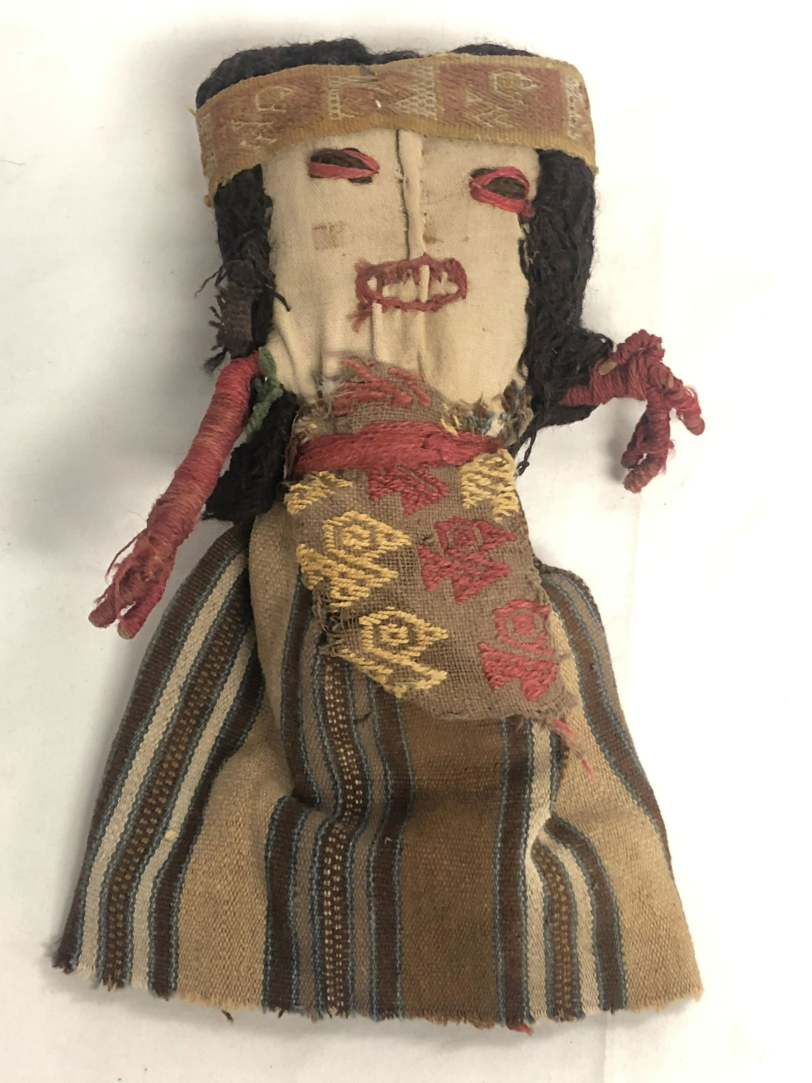 Pre Columbian Chancay Burial Textile Doll,11.5'' Tall (1 of 6)