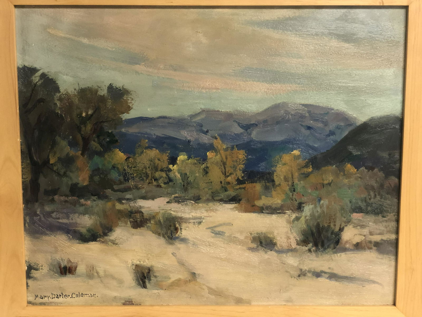 Signed Mary Darter Coleman Oil on Board - (1 of 3)