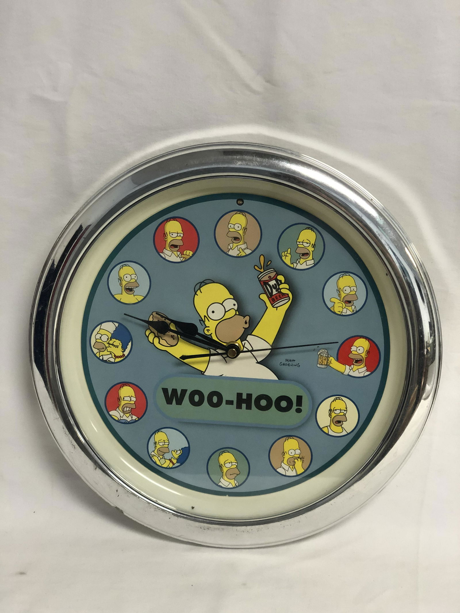 Homer Simpson Talking WooHoo Clock - Battery Op, 13'' (1 of 2)