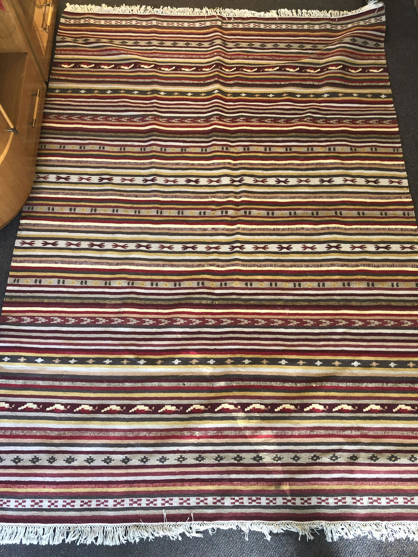 Handwoven Native American Cotton Rug, 5'7'' x 8'' (1 of 4)