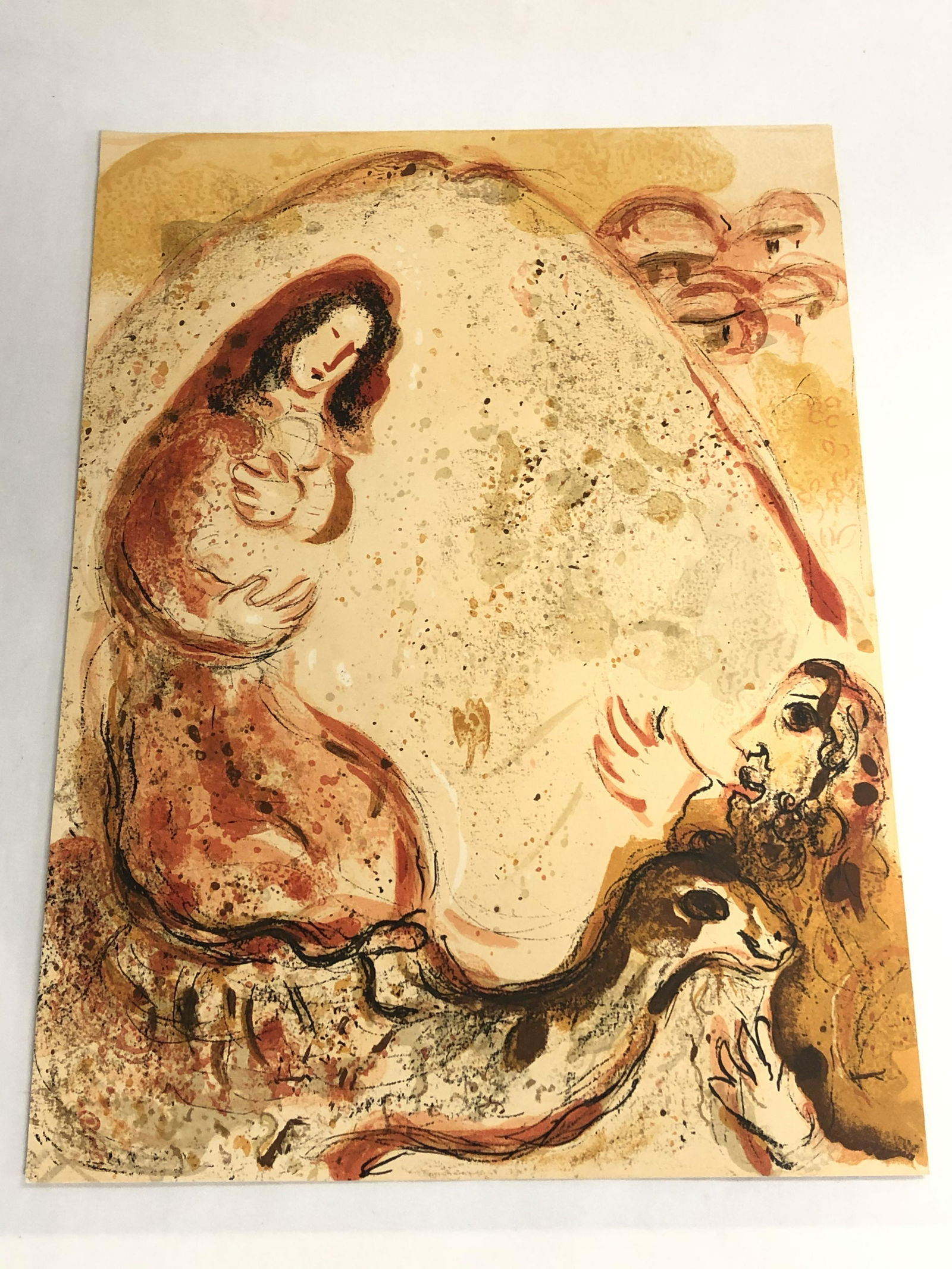 Marc Chagall Color Lithograph, 10.25'' x 14'' - Titled: Marc Chagall Color Lithograph, 10.25'' x 14'' - Titled ''Rachel Steals the Idols of Her Father''