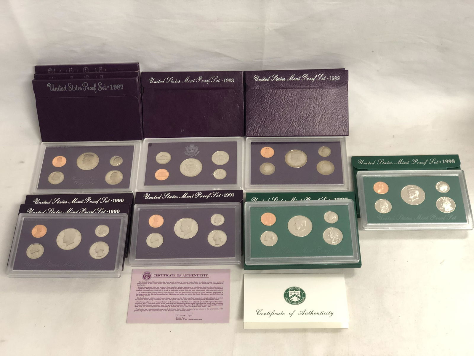 (12)United States Mint Coin Proof Sets - (3)1987, 1988, (1 of 16)