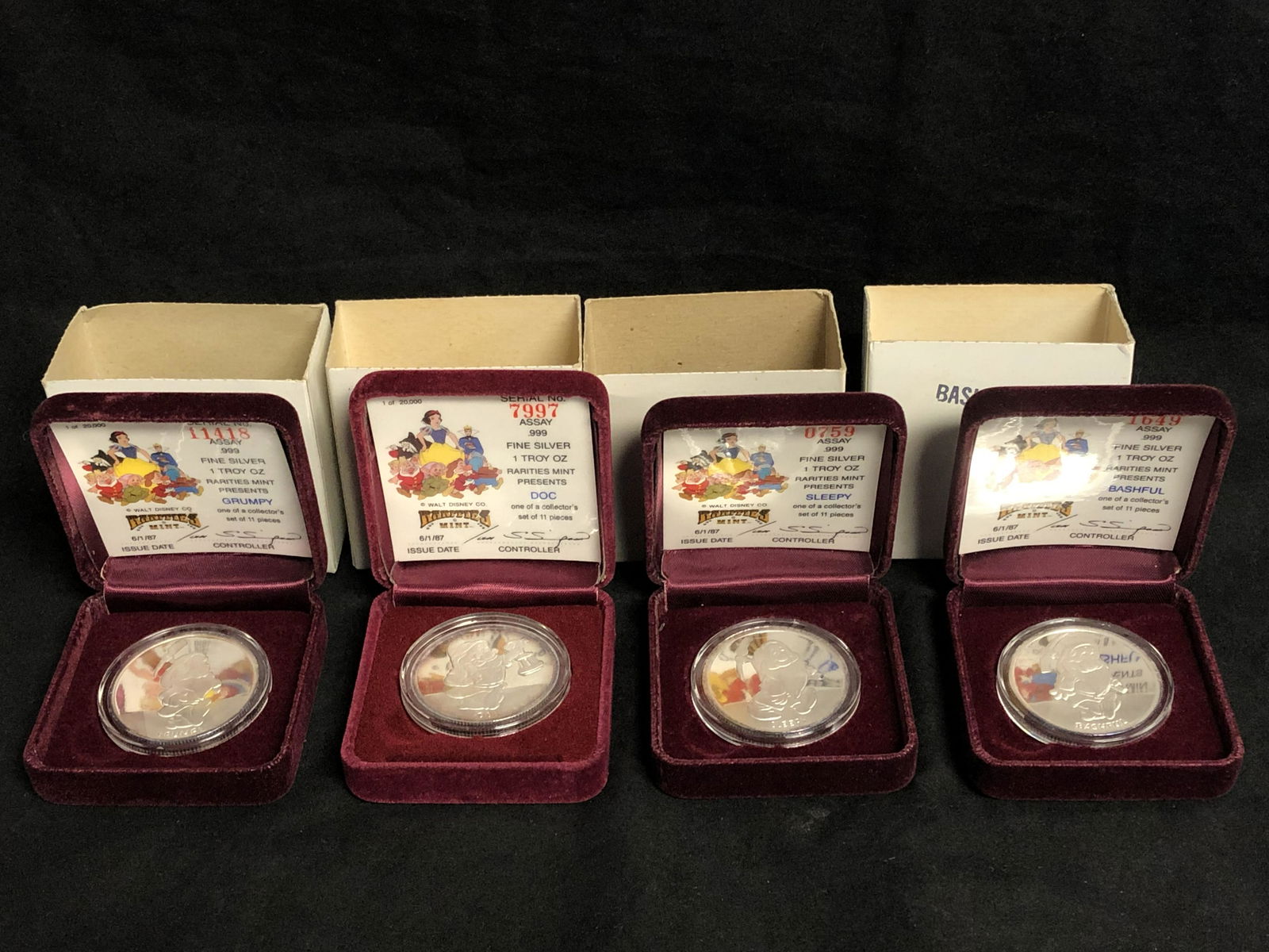 (4)Disney Rarities .999 Fine Silver Troy Oz. Coins - (1 of 13)