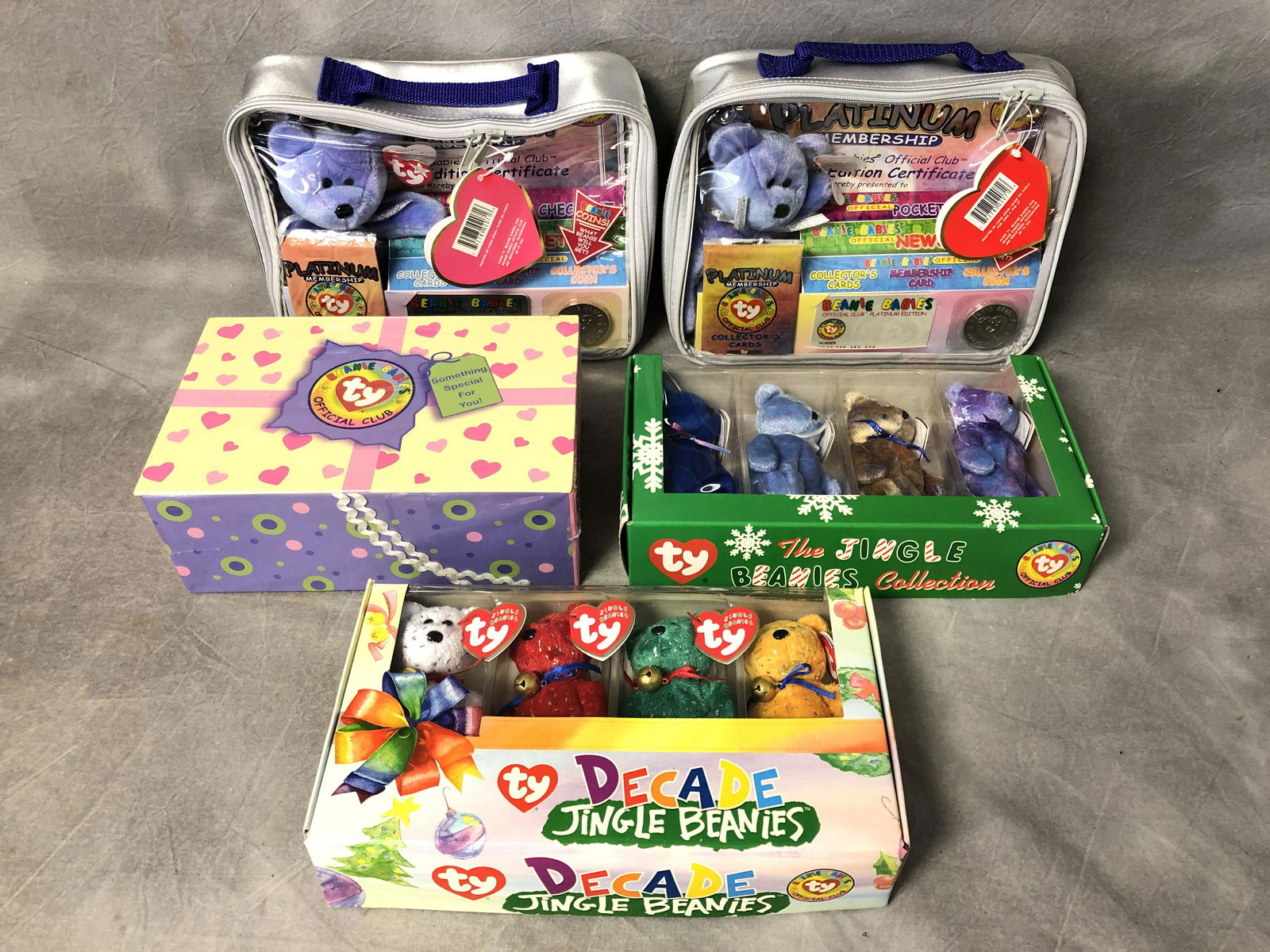 Asst Sealed Beanie Babies NOS - Decade Jingle Babies, (1 of 5)