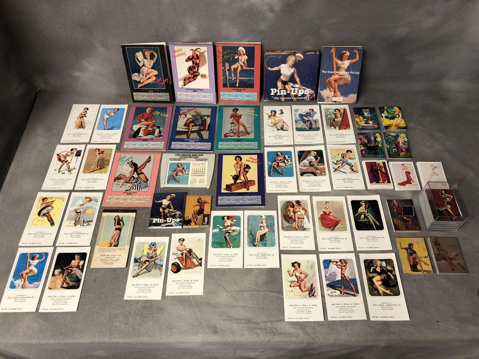 Asst Vintage Pin-Up Girl Items - Cards, Advertising (1 of 14)