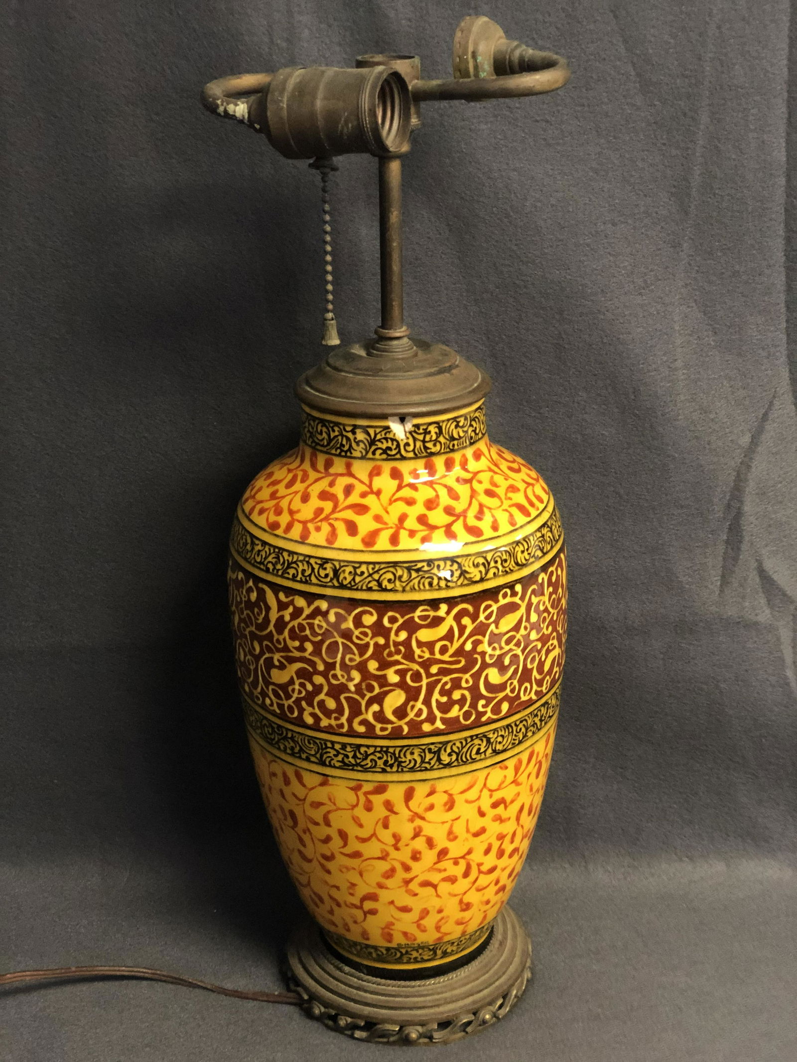 Signed Sevres French Lamp 'E.Roger' - 18'' Tall - (1 of 7)