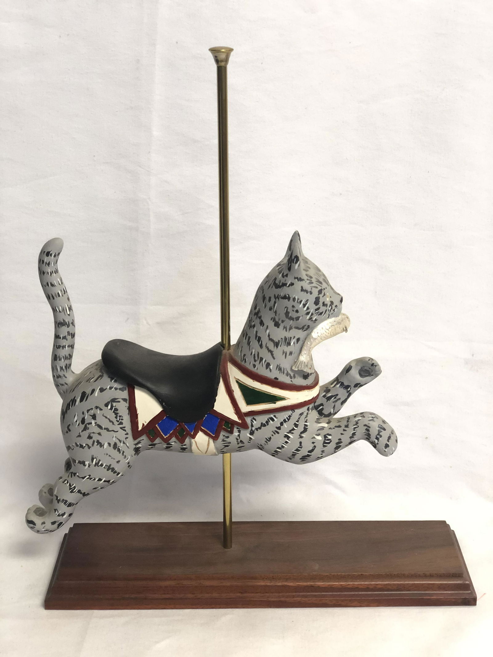 Unsigned 'Al Noren' Carved Carousel Cat - Attributed to (1 of 5)