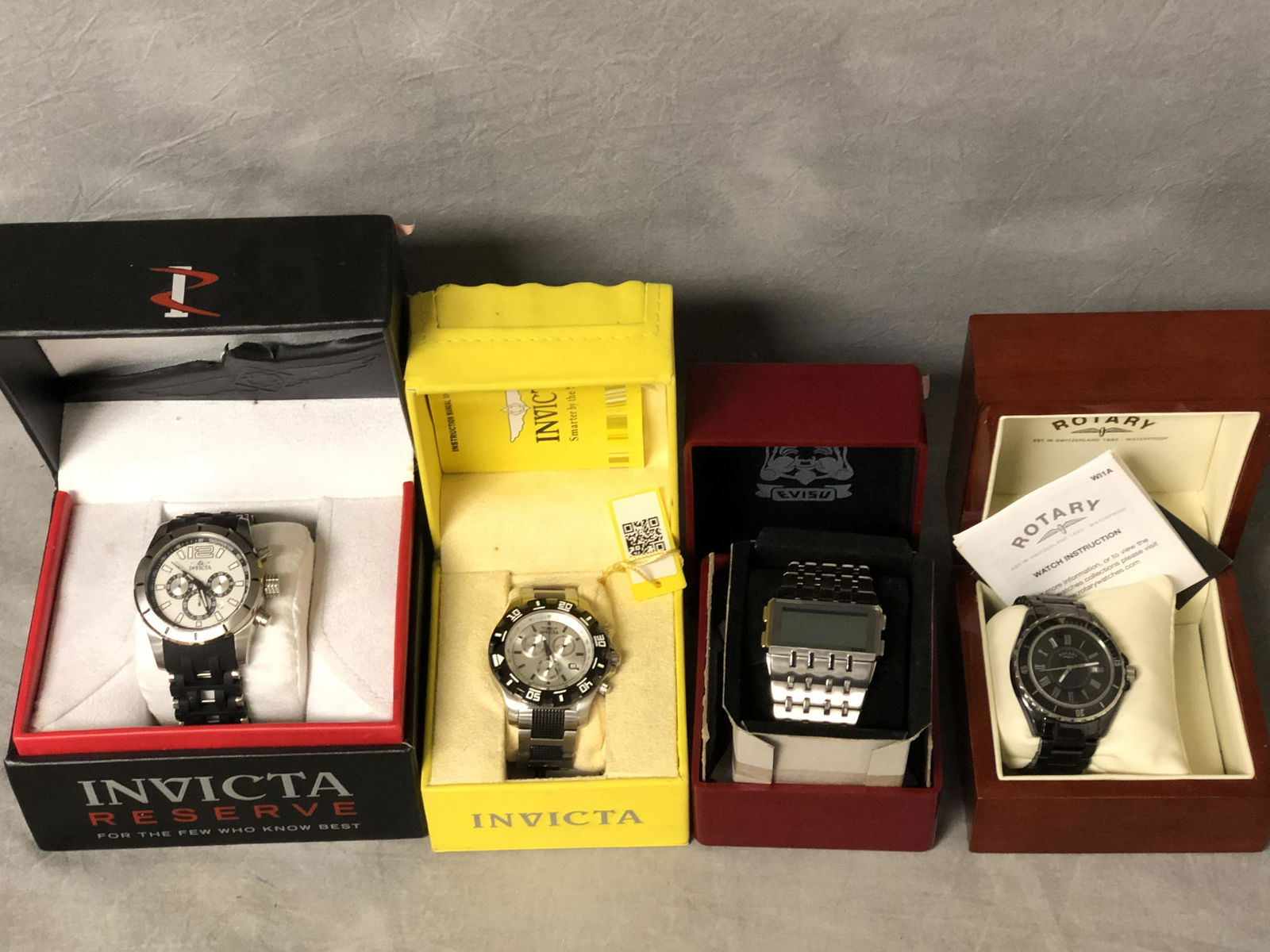 (4)Asst Mens Wrist Watches - Rotary Catkill6 #13761, (1 of 10)