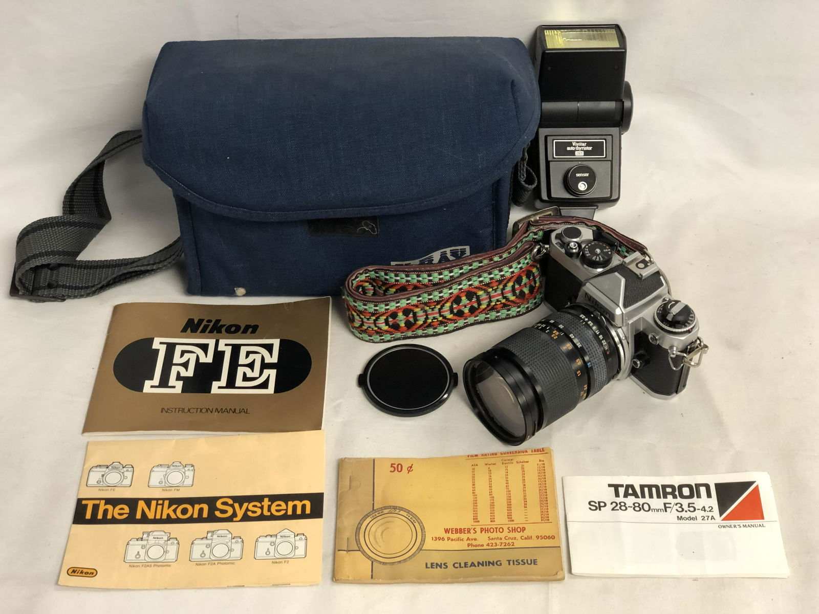 Nikon FE 35mm Camera w/ Tamron Lens - Tamron Sp 28-80mm (1 of 4)