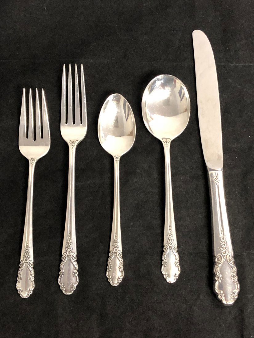 5pc Sterlingware Set 'Bridal Veil' Pattern - Total Wgt (1 of 4)