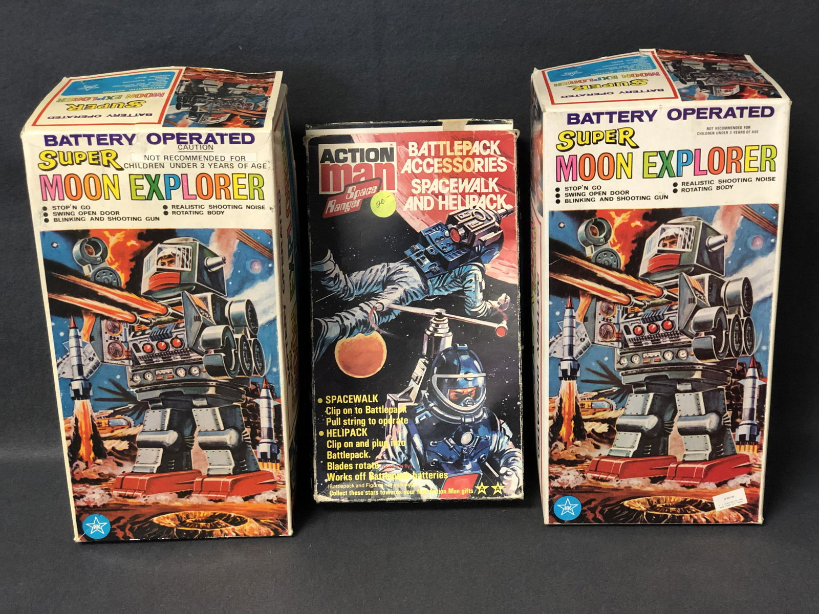 1970s Battery Operated Moon Explorers, More - Action (1 of 4)