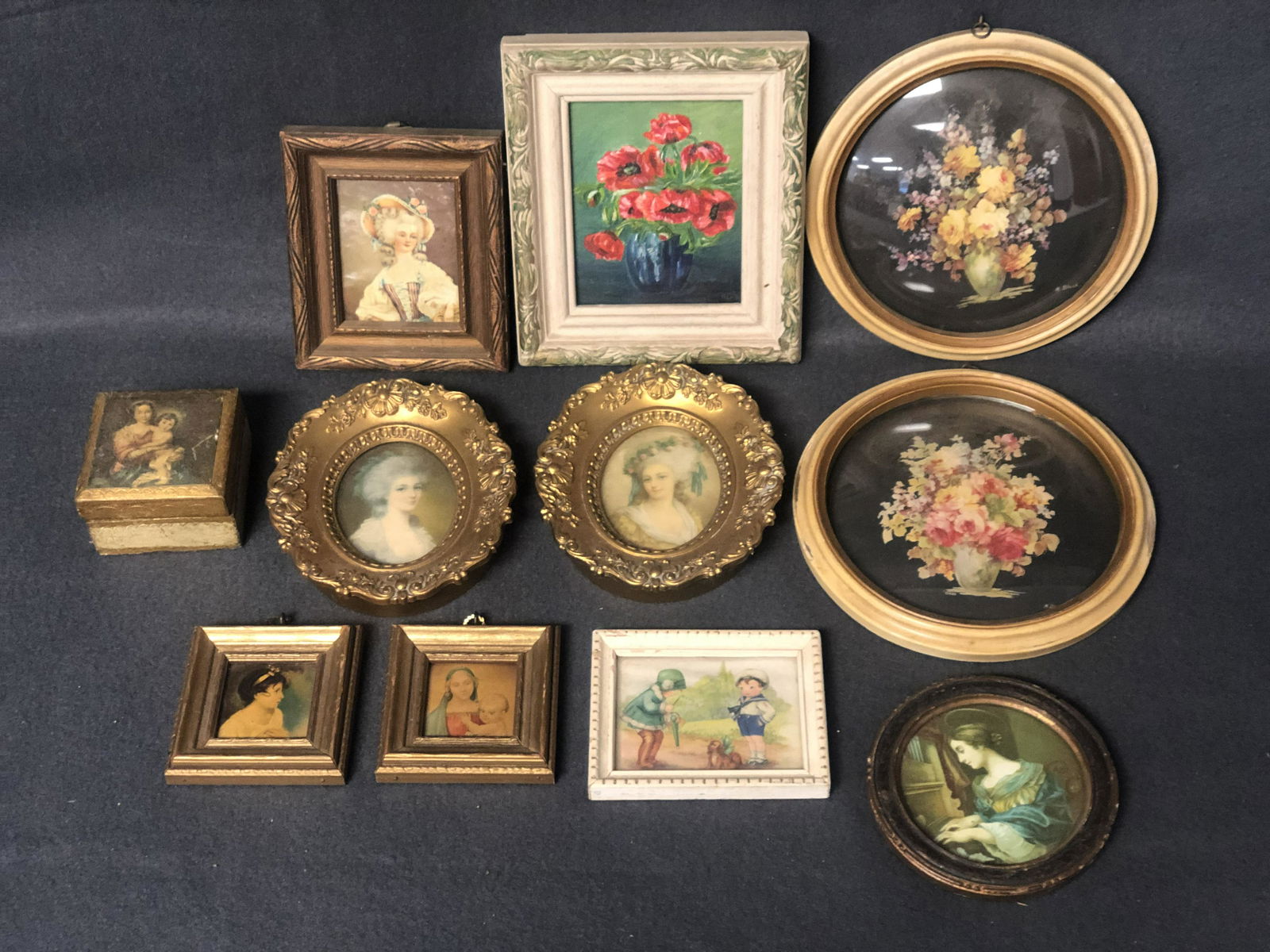 Asst Atq/ Vtg Framed Prints, Oil, Madonna & Child - (1 of 6)