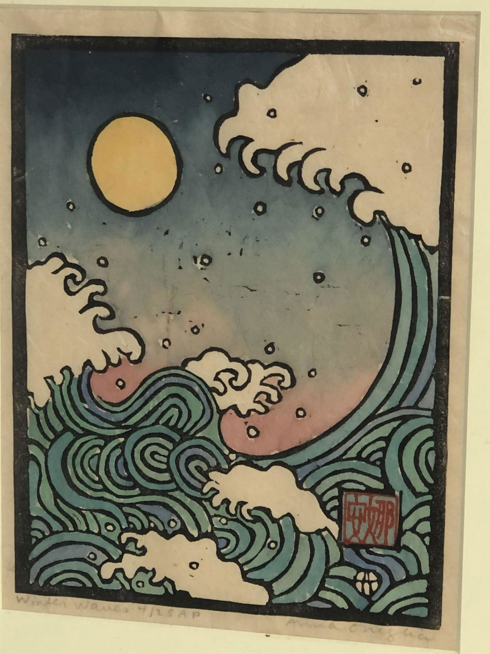 Signed Ann Price Oneglia Winter Waves A/P - #4 / 25 , (1 of 4)