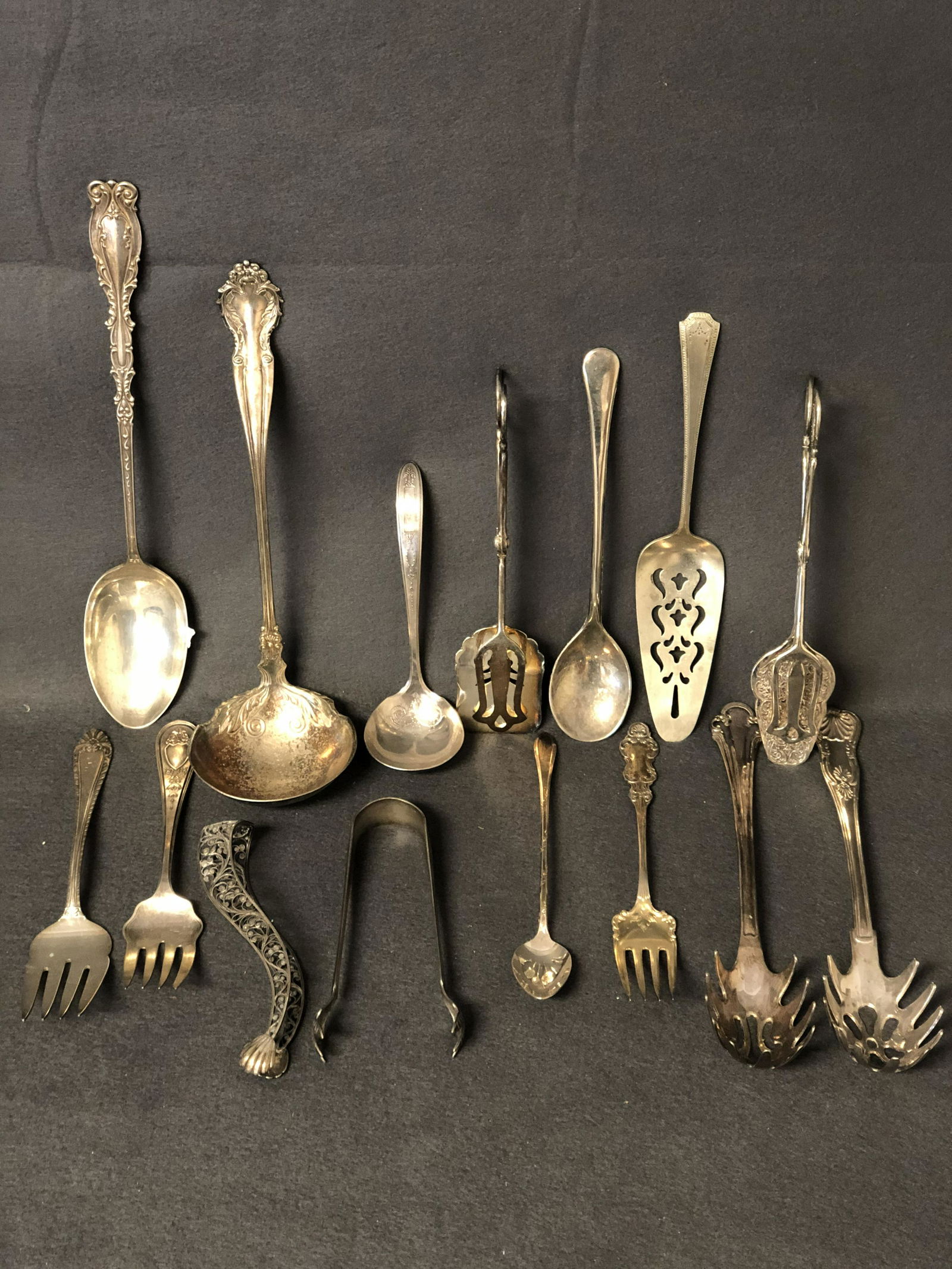 Asst Antique / Vintage Silverplate Flatware - Servers, (1 of 7)