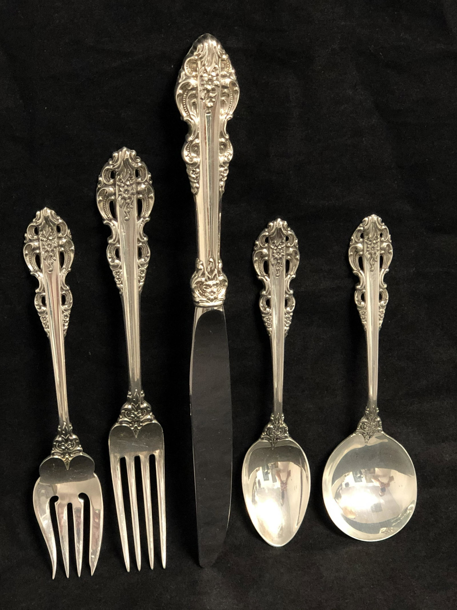 Sterling Reed & Barton 'El Greco' 5pc Set - 191g (Not (1 of 4)