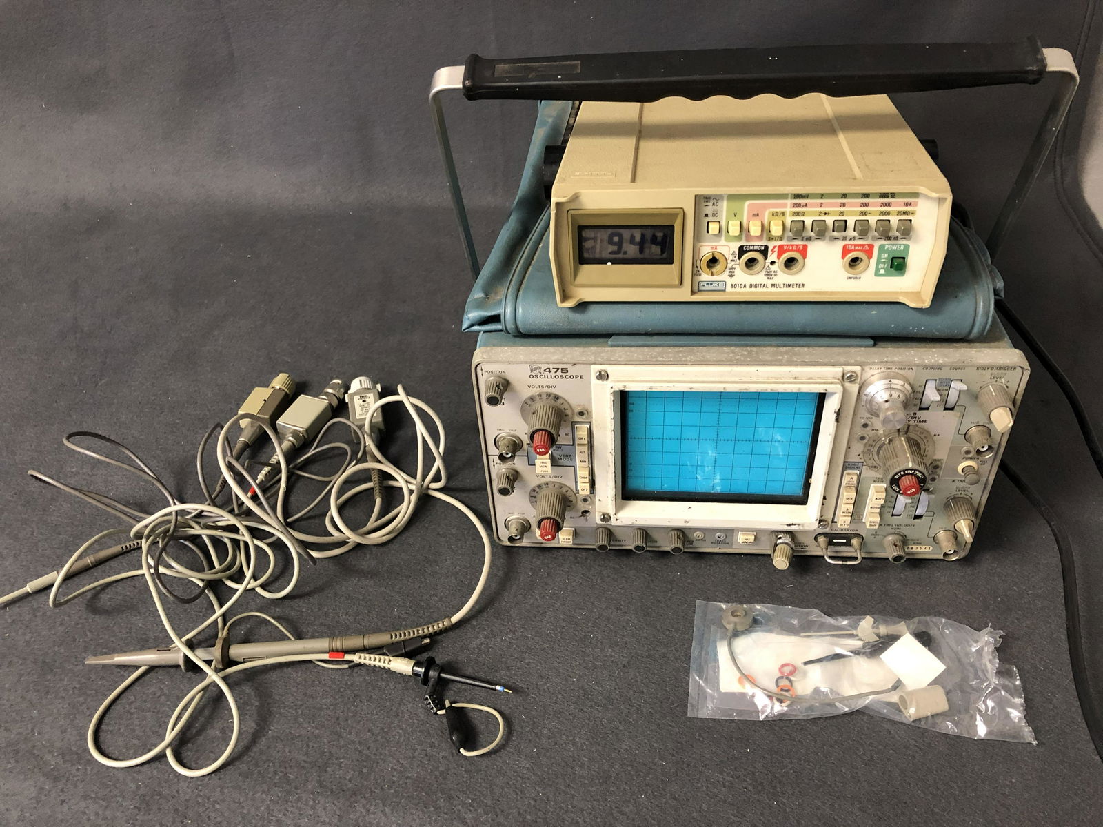 TekTronix Oscilloscope #475, Fluke Multimeter - Fluke (1 of 11)