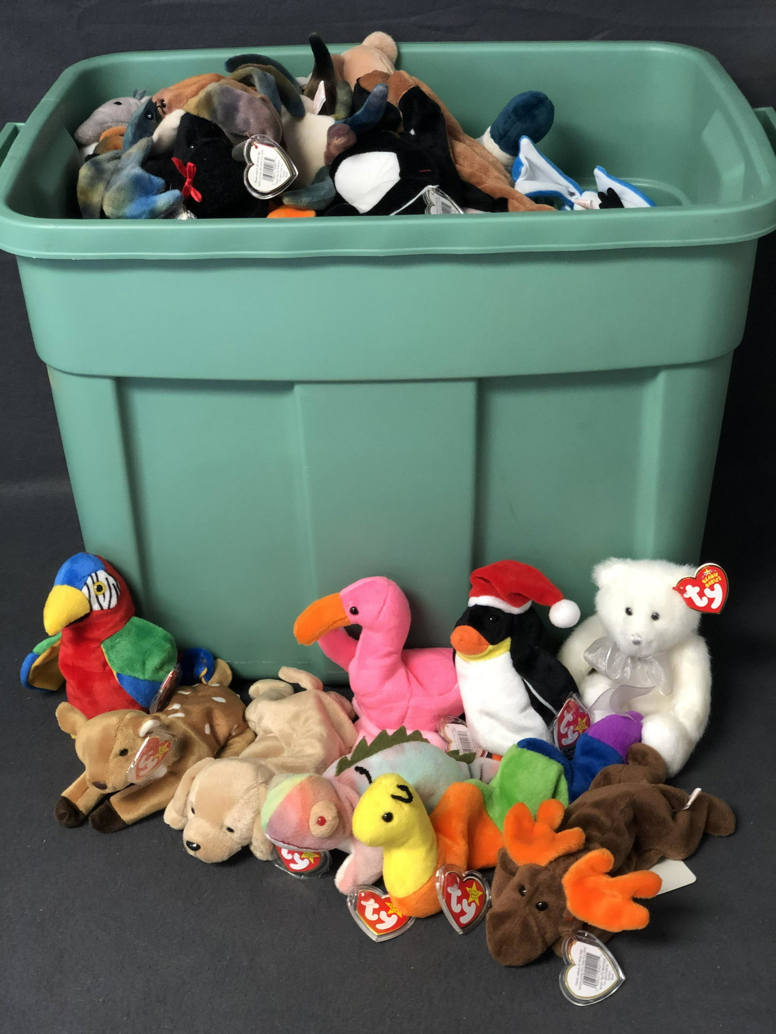 Large Group Asst Beanie Babies - Claude The Crab, Dogs,: Large Group Asst Beanie Babies - Claude The Crab, Dogs, Cows, Bears & Many More