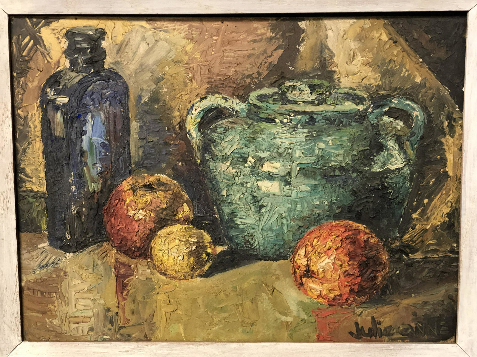 Signed Oil on Canvas Board of MCM StillLife - Signed (1 of 5)