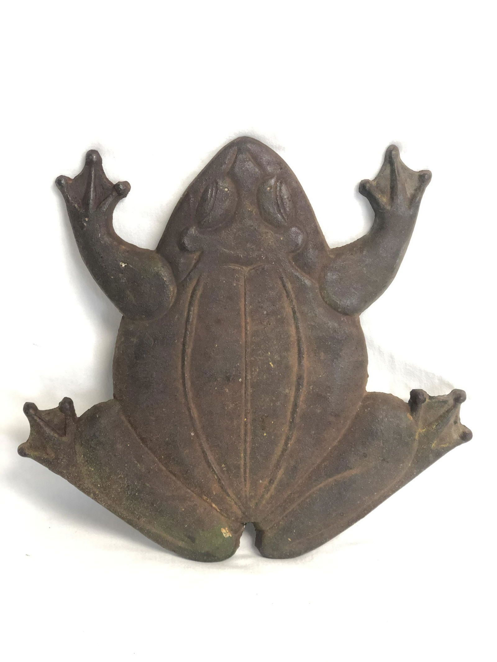 Vtg Cast Iron Frog Wall Decor, 12'' x 13'' (1 of 3)