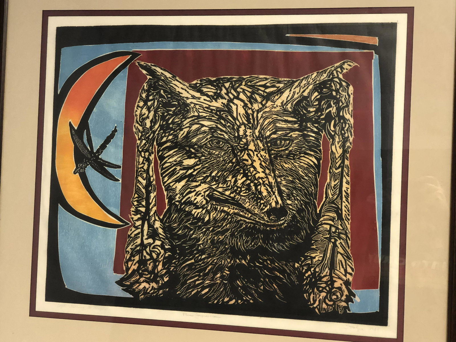 Signed Daniel Stople Coyote Lithograph - 1981 Pencil (1 of 6)