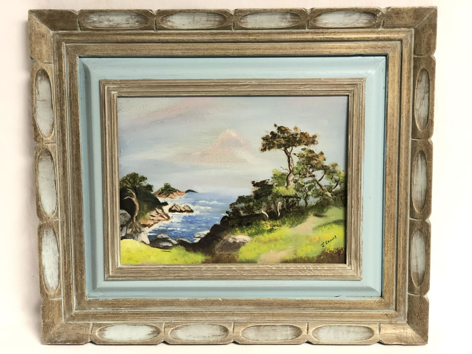 Signed J.Eames Oil of Carmel / Monterey Coast - Oil on (1 of 5)