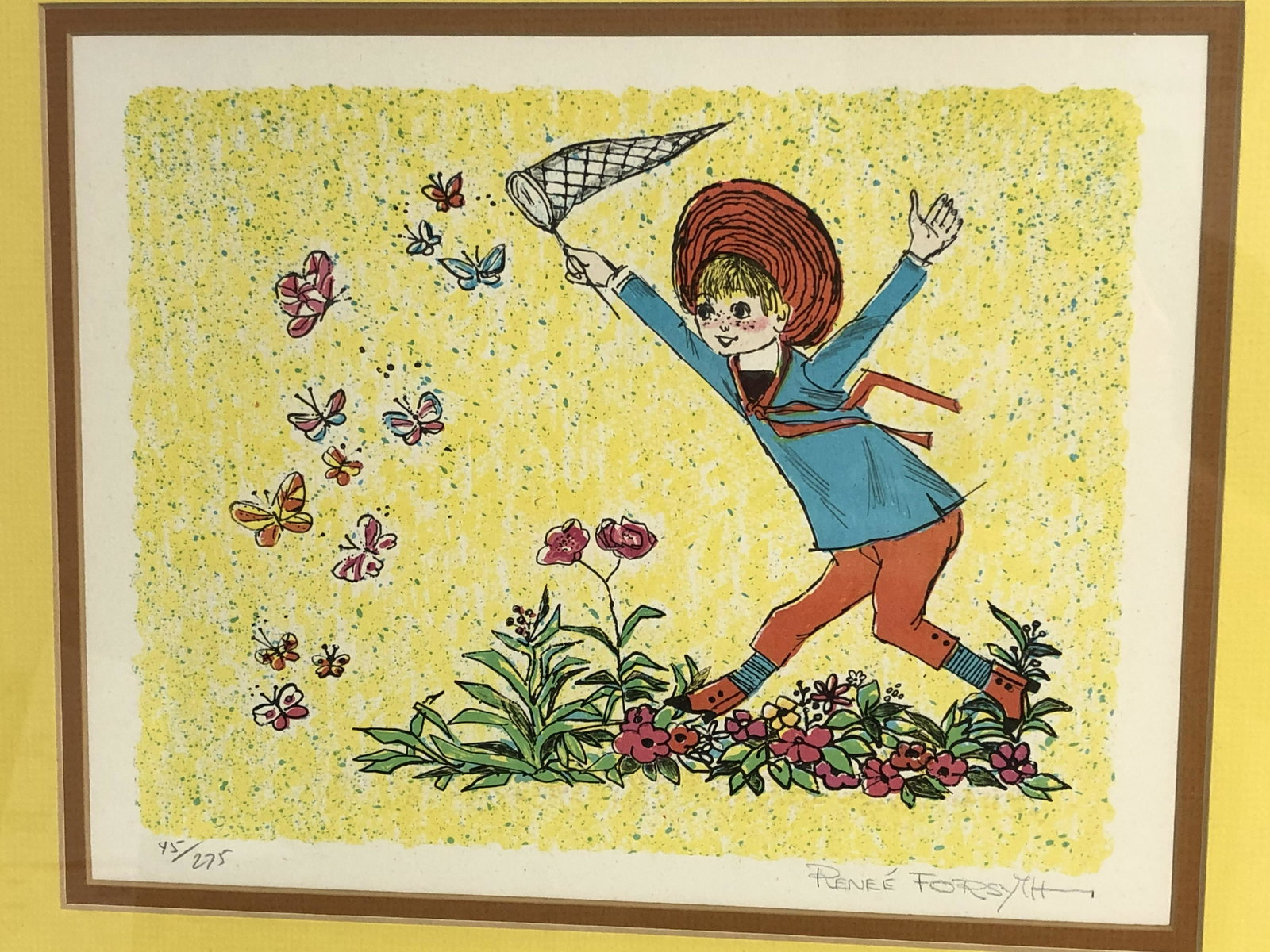 Signed #d Renee Forsyth Lithograph - Framed 17.25'' x: Signed #d Renee Forsyth Lithograph - Framed 17.25'' x 15'' , Sight 11'' x 8.5''