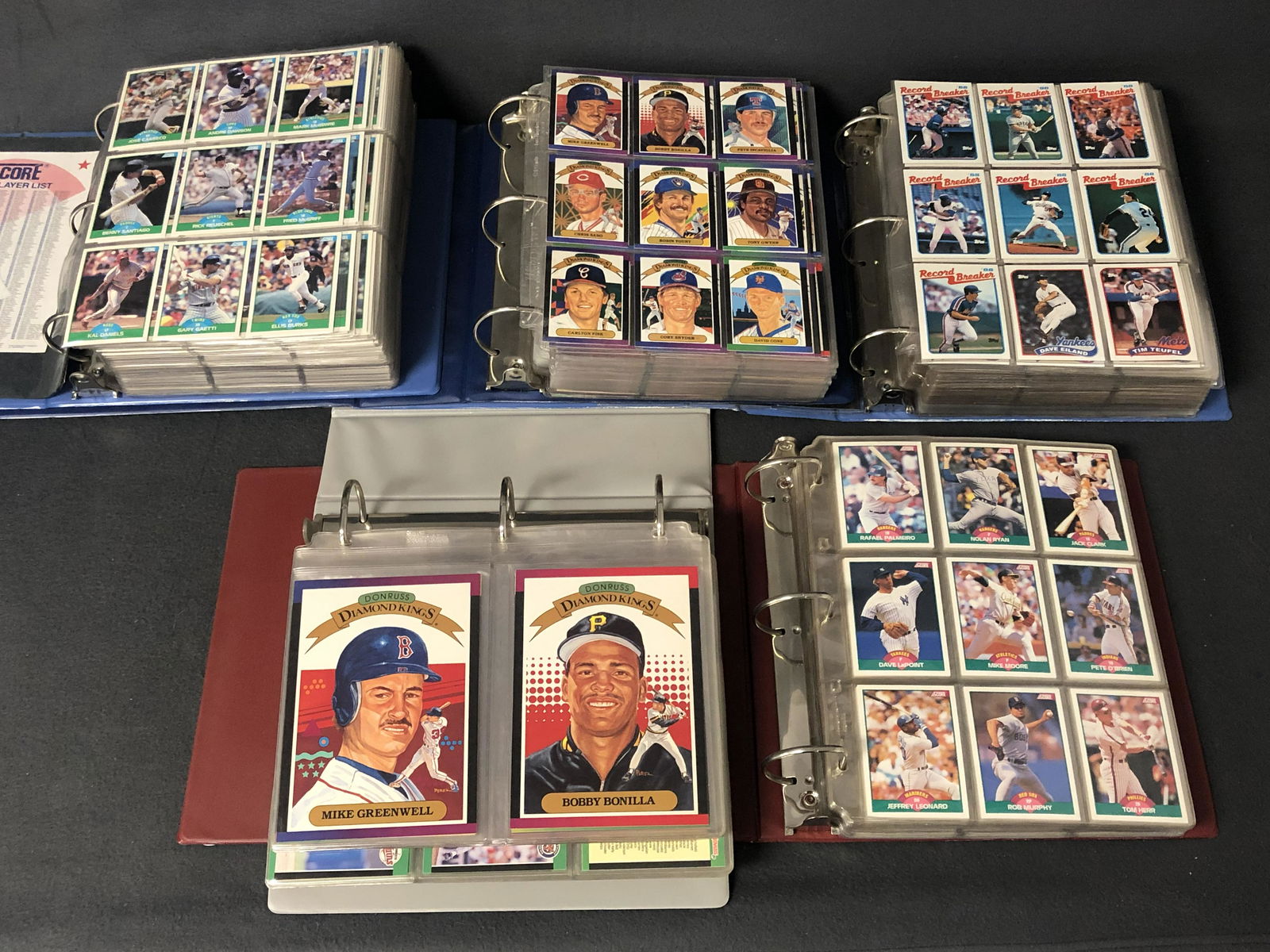 (5)Binders 1989 Baseball Trading Cards - Complete / (1 of 14)