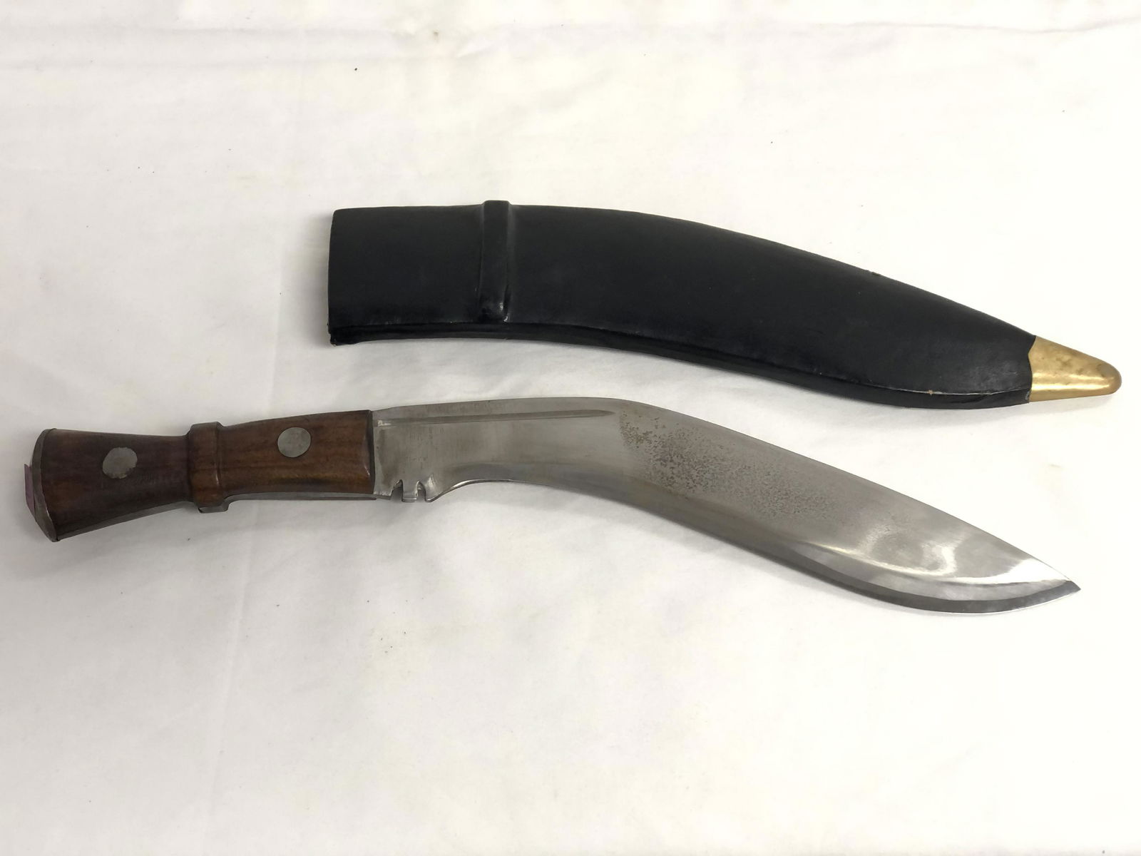 Vtg Kukri Machete w/ Leather Sheath - 11.25'' Blade , (1 of 4)