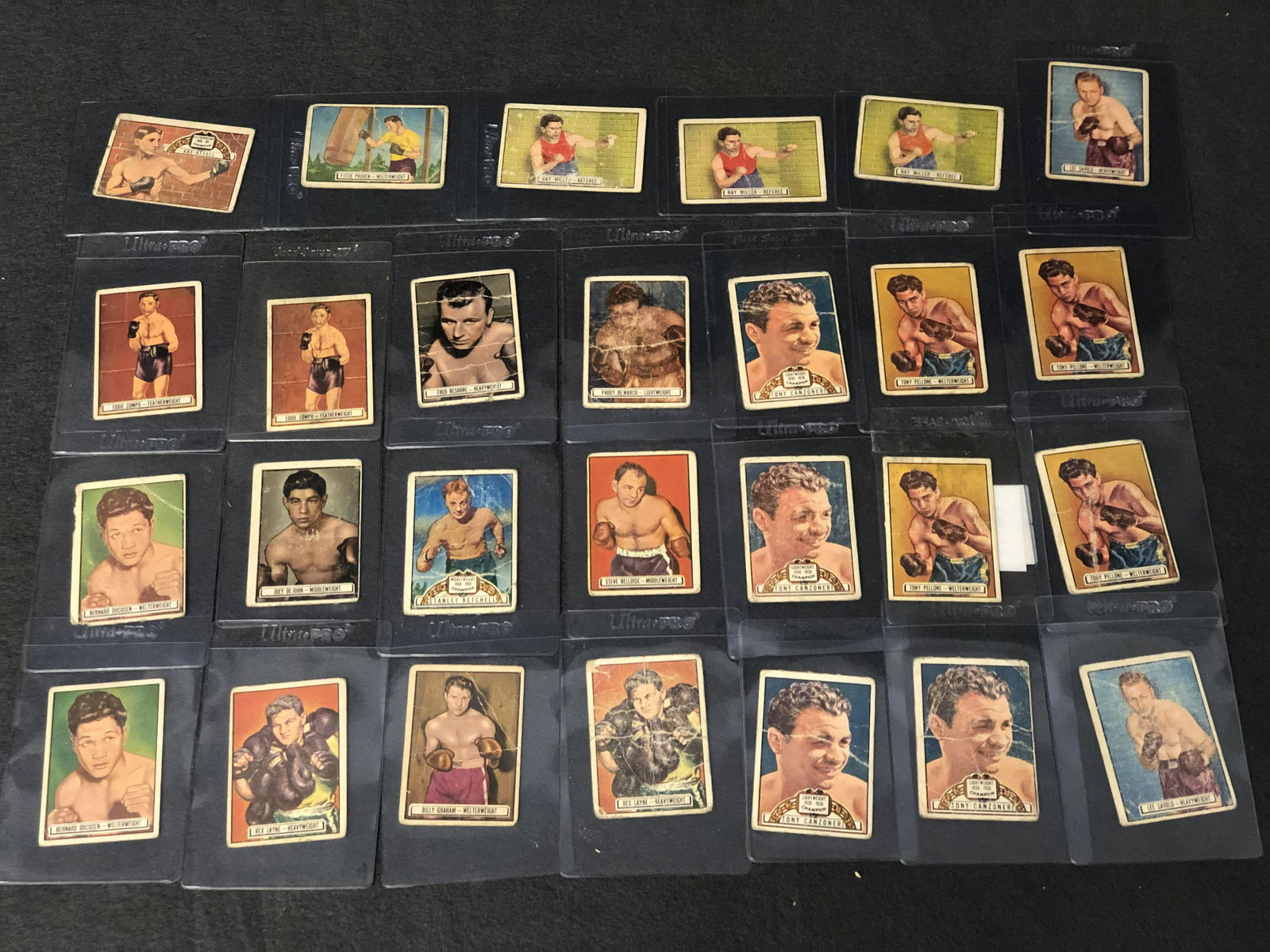 Lot 1951 Topps Ringside Boxing Cards - Various Boxers, (1 of 11)
