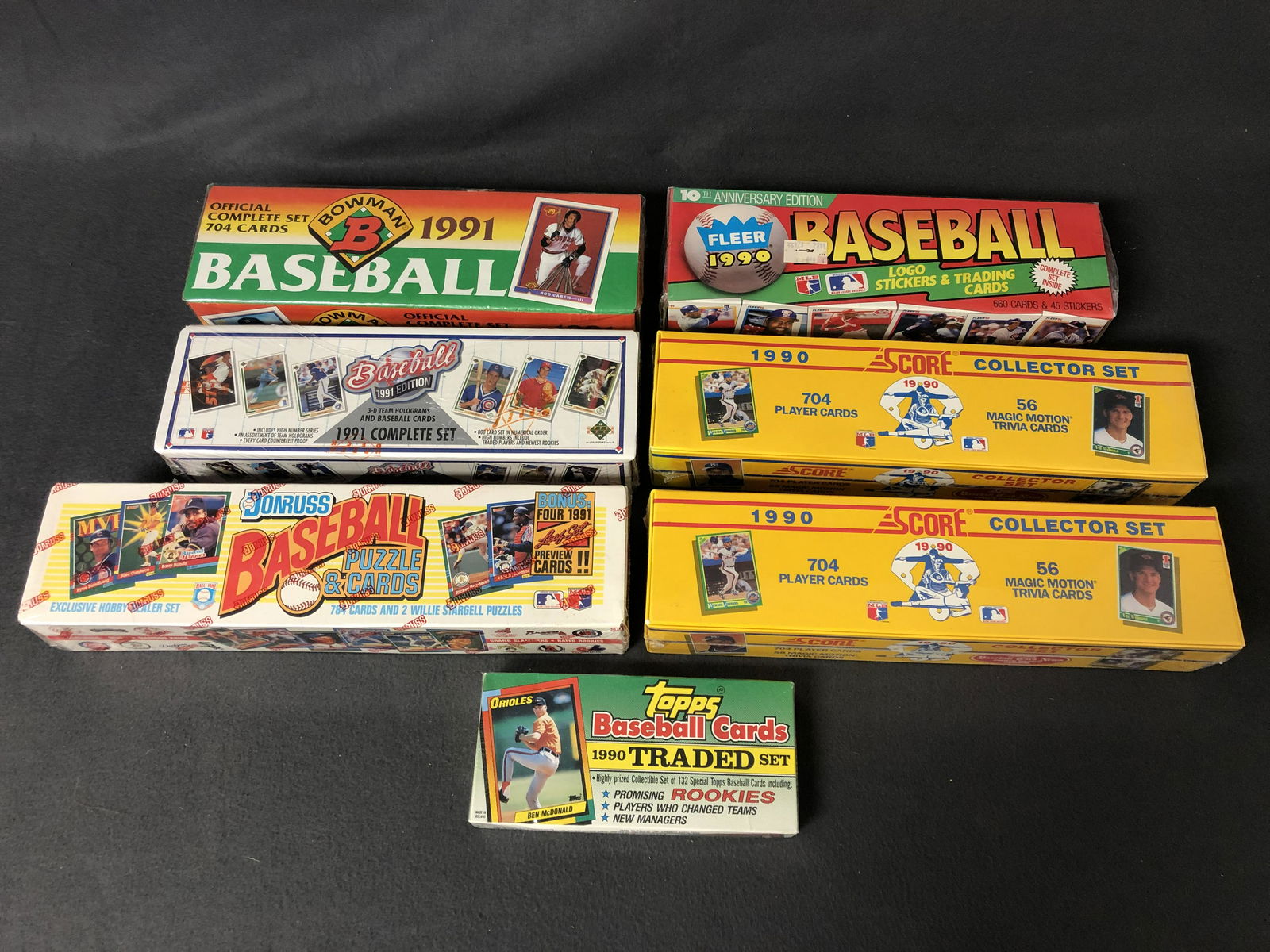 (7)Factory Sealed Baseball Trading Card Boxes - 1990 (1 of 1)