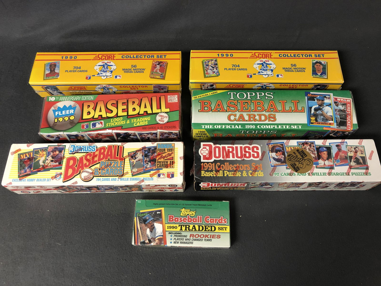 (7)Factory Sealed Baseball Trading Card Boxes - 1990 (1 of 1)