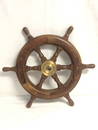 18'' Vtg Wooden Ship Wheel