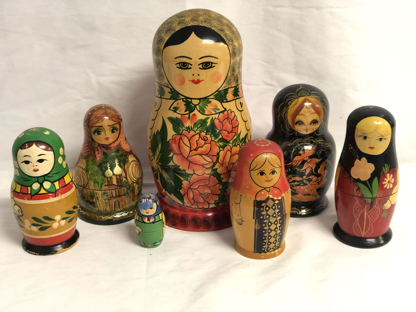 (7)USSR / Russian Nesting Dolls - Some Signed w/ Tags - (1 of 12)